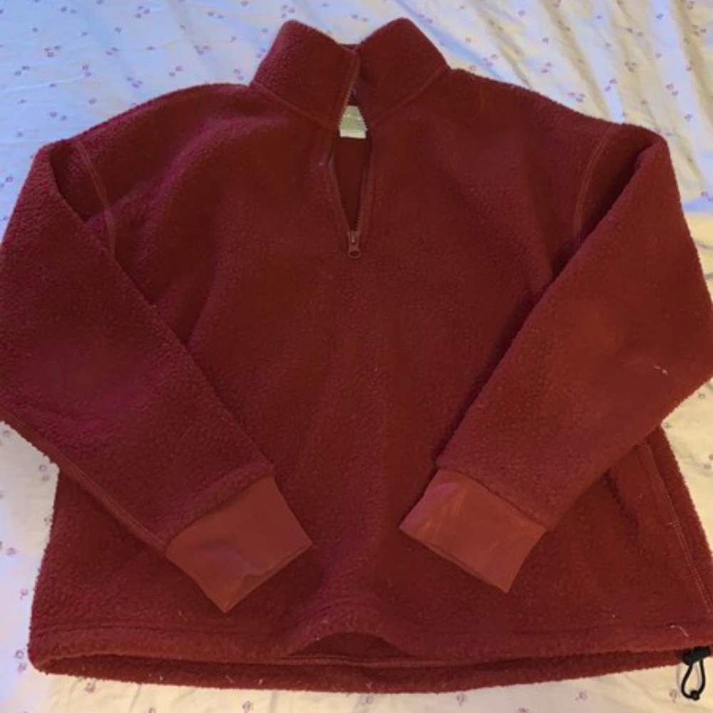 Burgundy Everlane quarter zip